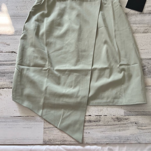Lulus What a Stunner Sage Green Satin Asymmetrical Mini Dress - Picture 9 of 10